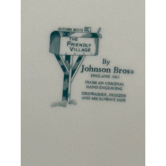 Johnson Brothers-England-The Friendly Village-Autumn Mist Plate-10 5/8" - Picture 4 of 4